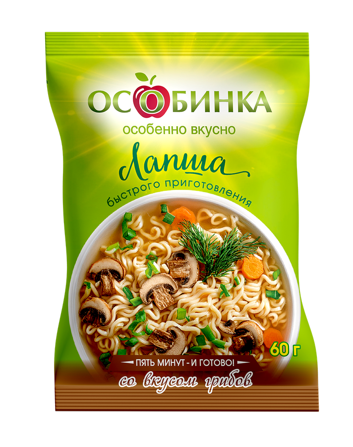 Лапша быстрого приготовления в пакете_грибы